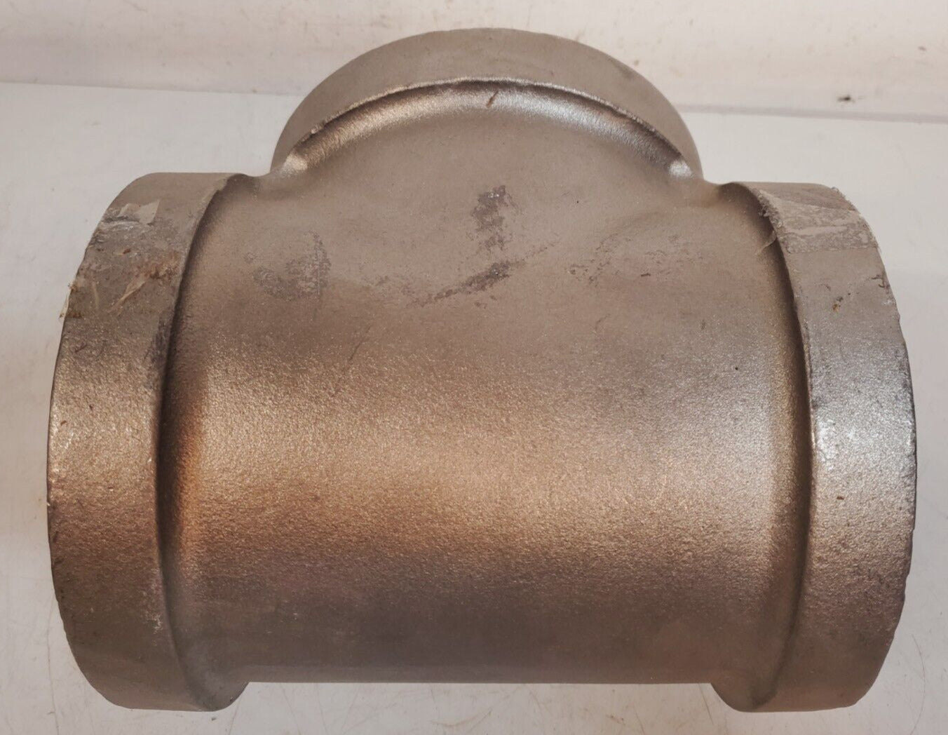 Stainless Steel T-Shaped Tee 3 Way Pipe Coupling 6.5" Diameter x 10" Width