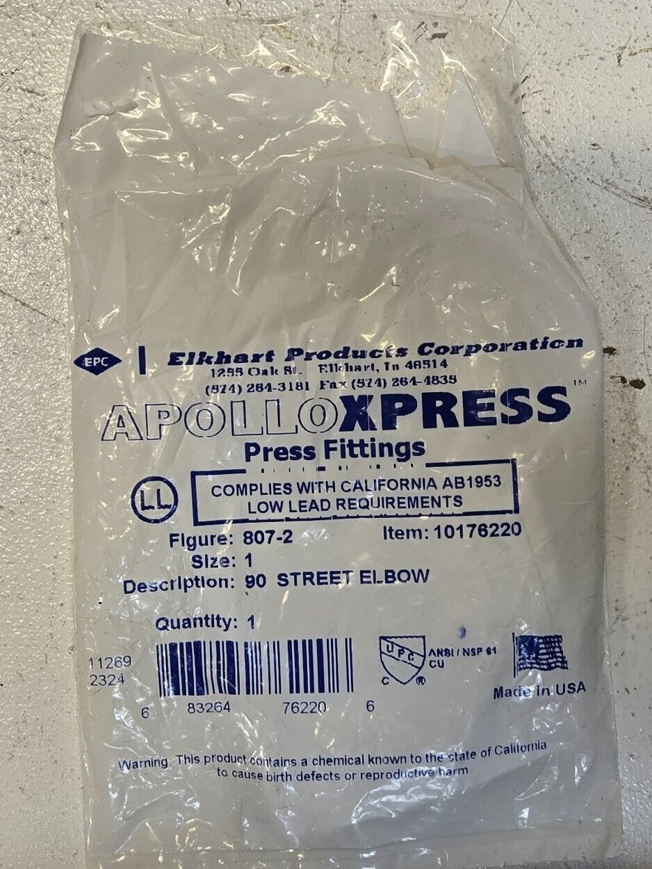 5 Quantity of ApolloXpress 1" 90 degree Street Elbow Press Fittings (5 Quantity)