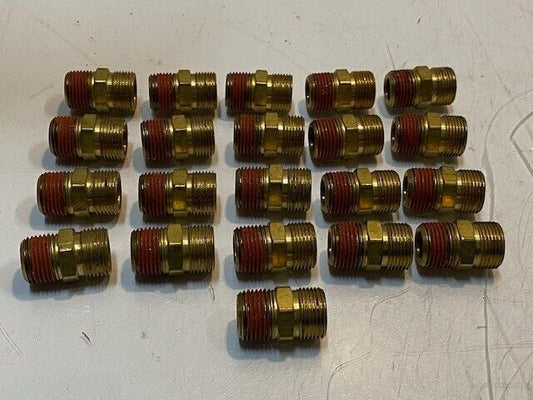 21 Quantity of Straight Pipe Thread Hose Hex Nipple Fittings 29mm L 17mm Thread