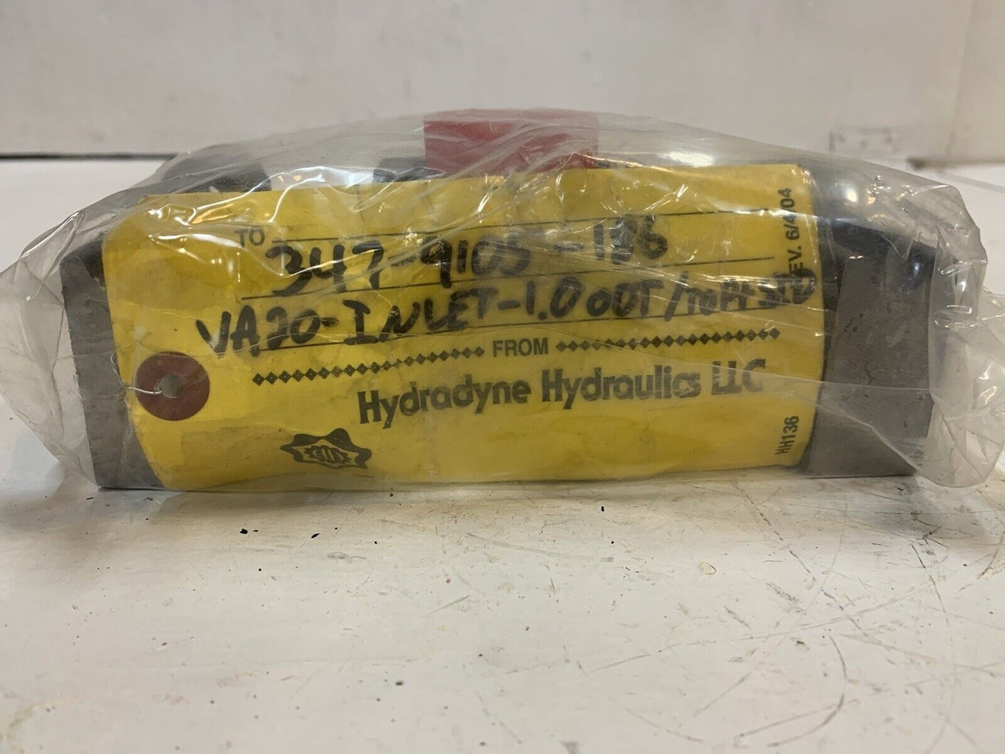 HYZ2 Hydradyne 347-9105-186 Hydraulic Valve VA20-Inlet-1.000T