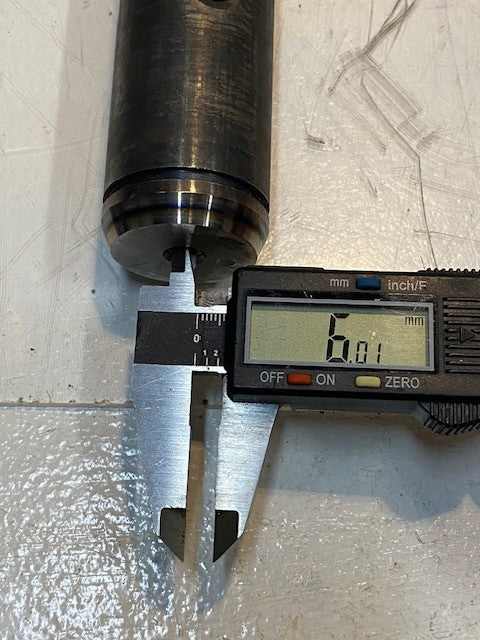 Pivot Pin 14" Long 40mm OD 11mm Main Hole 19mm ID End 6mm ID End