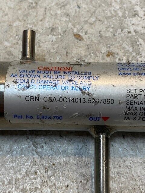 Sentry 7-01137H Thermal Shut-Off Valve CSA-0C14013.5267890 4400Psi