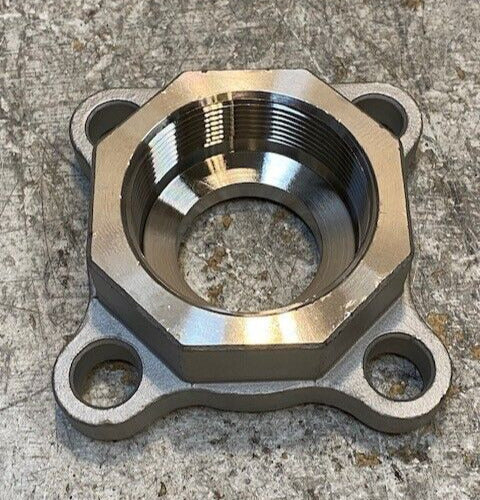 CF8M Forged Flange Pipe Adapter 56mm Bore 76mm Oct OD 15mm Bolt Holes