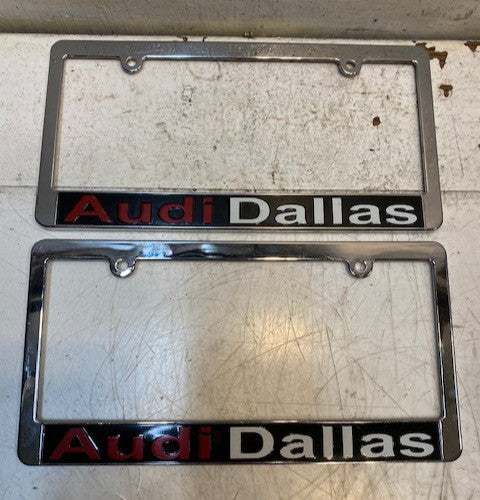 2 Quantity of Audi Dallas License Plate Frame 2-Hole 12" L 6-1/4" W (2 Quantity)