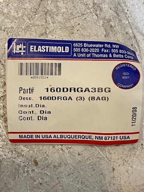 Elastimold 160DRGA Insulated Cap w/ Ground Lead 160DRGA3BG