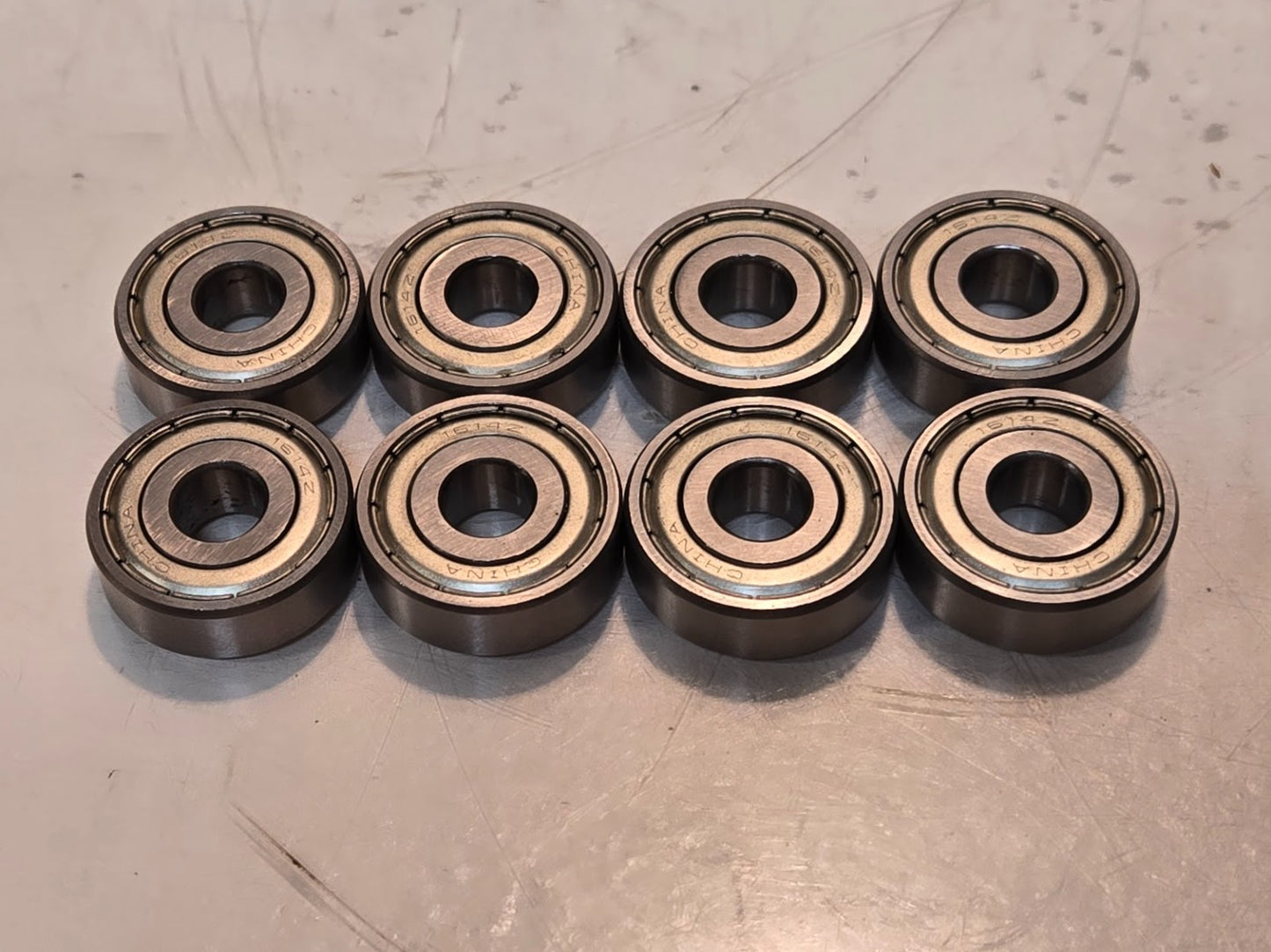 8 Quantity of Metal Shielded Ball Bearings 1614Z | 1-1/8" OD x 3/8" Bore (8 Qty)