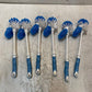 6 Quantity of Under The Rim Toilet Bowl Brush Blue & White (6 Quantity)