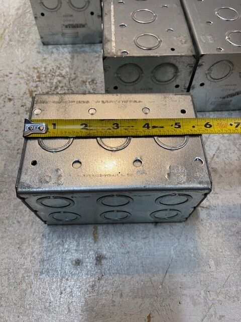 8 Quantity of Raco 697 3-Gang Masonry Boxes 67.3 cu in 3-1/2" Deep 5-1/2" Long