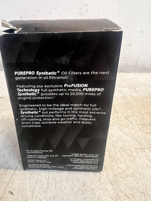2 Quantity PurePro Synthetic+ Vehicle Oil Filters XL9986 Spin-On Filter