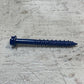 100pcs of Dottie 1/4x2-1/4 Concrete Screw Anchors Blue Hex Head 14H214 (100 Qty)