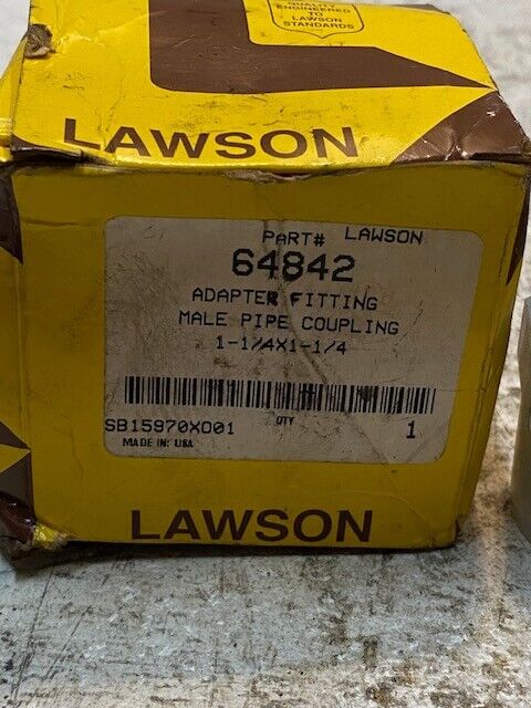 Lawson Adapter Fitting 64842 Male Pipe Coupling 1-1/4x1-1/4