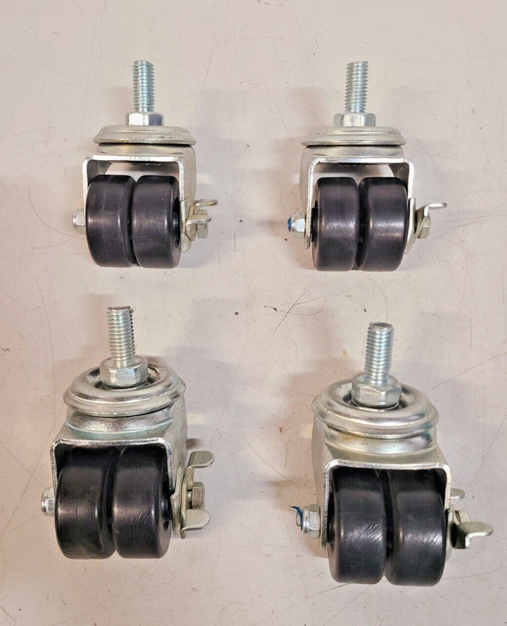 4 Quantity of Swivel Casters with Brake Dual 2" Wheel (4 Qty)