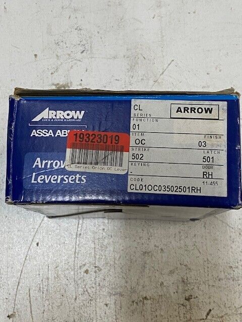 Arrow Assa Abloy Arrow Levers CL Series Strike 502 Latch 501 CL01OC03502501RH