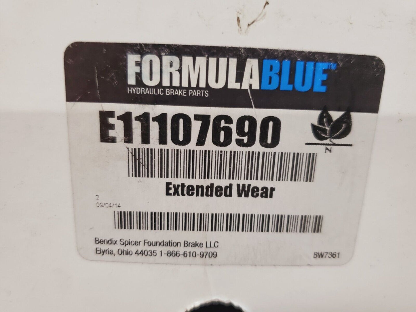 Bendix Formula Blue Brake Pads Heavy Duty Extended Wear E11107690 BW7361