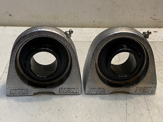 2 Quantity of IPTCI Pillow Block Bearings PA207 BUC207-23G 36mm Bore (2 Qty)