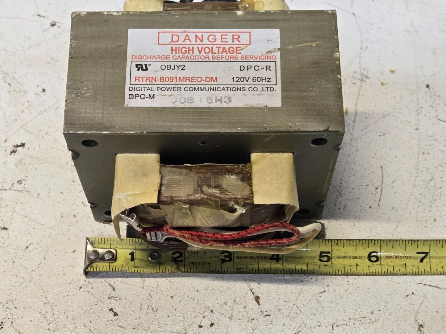 Transformer RTRN-B091MREO-DM 120V for Sharp Microwave