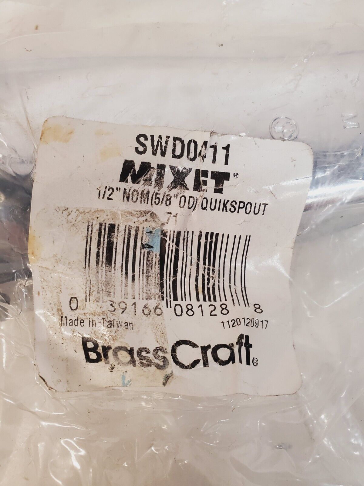 Brasscraft SWD0411 MIXET | 1/2" NOM(5/8"OD) QUIKSPOUT