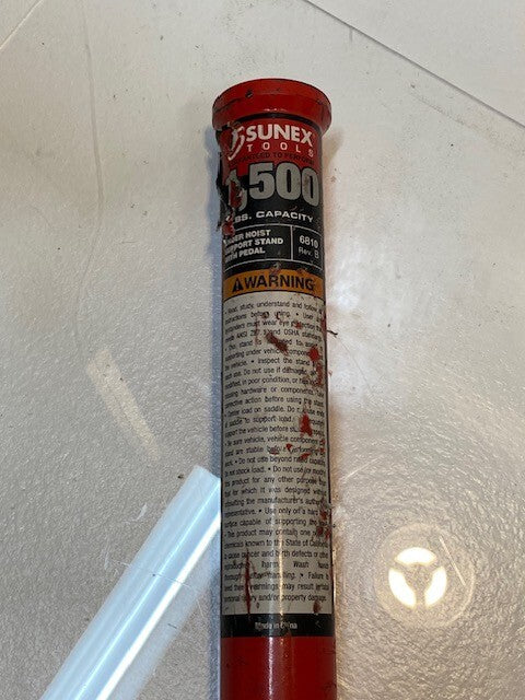 Sunex 6810 Pole for Support Stand 1,500 lbs Capacity 49-1/2" L 47mm Thread 29mm