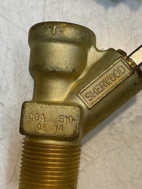 3 Quantity of Sherwood Valves CGA 510 06-14 | 27mm Thread 21mm ID (3 Quantity)