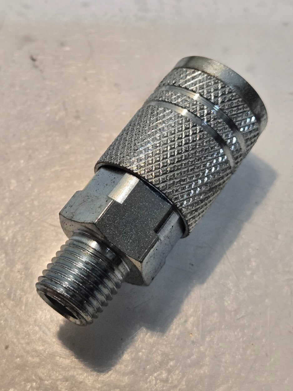 2 Quantity of AMFLO C21 Steel 1/4" Quick Connect Couplings 1/4" MPT (2 Qty)