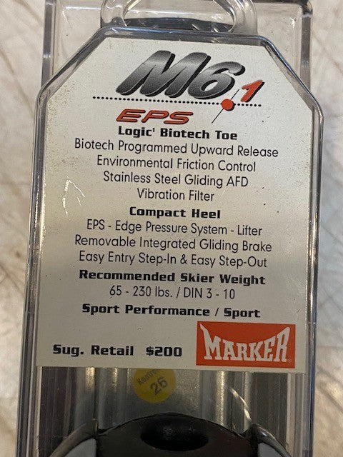 Marker M6.1 EPS Logic Biotech Toe Ski Boot Bindings Complete Pair