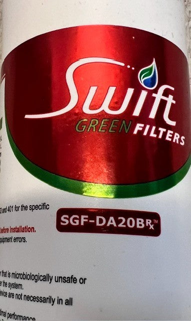 Swift Green Filters SGF-DA20B Rx Refrigerator Water Filter Opened Untested