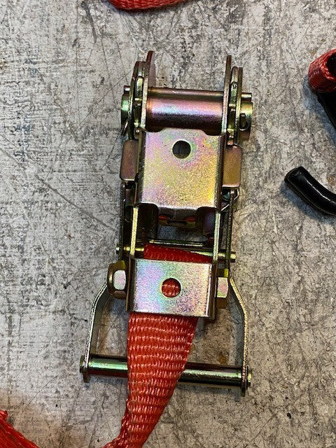 4 Qty of US Cargo 1" x 15' Ratchet Strap w/ Vinyl Ctd S-Hooks 2615WHVC (4 Qty)