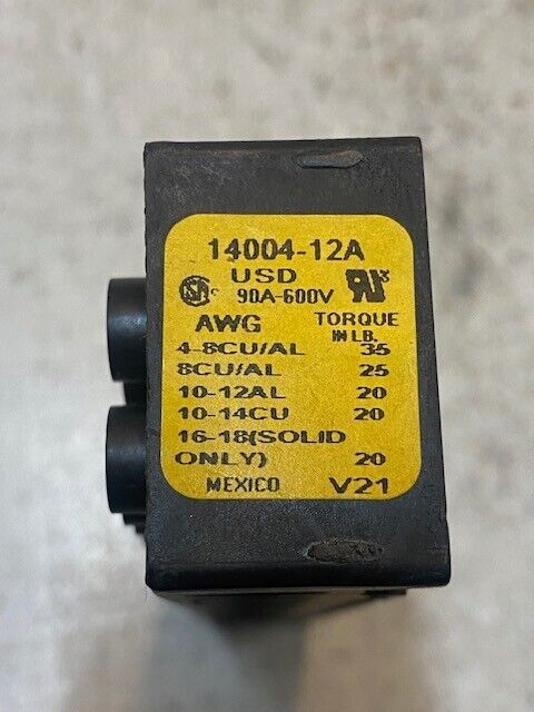 Cooper Bussman 14004-12A Connector 90A600V