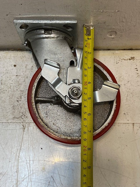 2 Quantity of Colson 6" Swivel Caster Red Wheels 6x2 (2 Quantity)