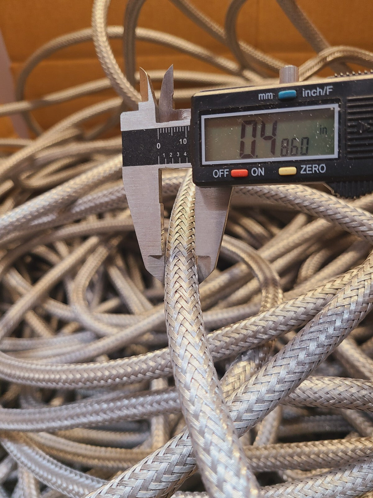 79 Lbs of 304 Braided Cable Sleeving & Wire 1/2" Thickness 2 conductors (79 Lbs)