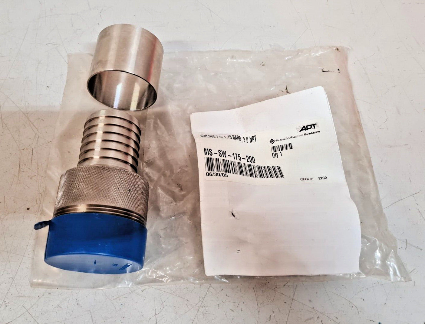 Franklin Fueling Systems Male Swage Swivel MS-SW-175-200 | FTG 1.75 BARB 2.0 NPT