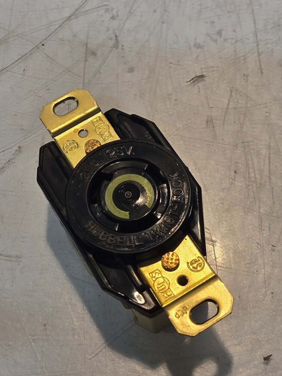 Hubbell Twist-Lock Receptacle L5-20R | 20A 125V | 2 Poles Screw Terminals