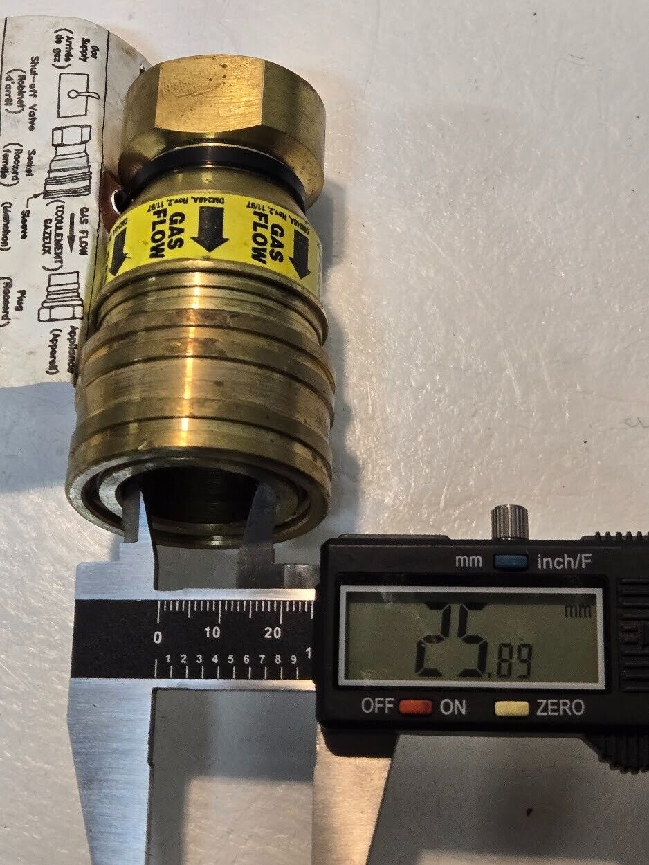 Dormont Mfg B-75-S Quick Disconnect Gas Valve | 9909 | 100-150B | REV_ 8/98