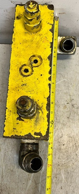 Hydraulic Control Manifold Block Assembly Dual Cartrigde Relief Valves