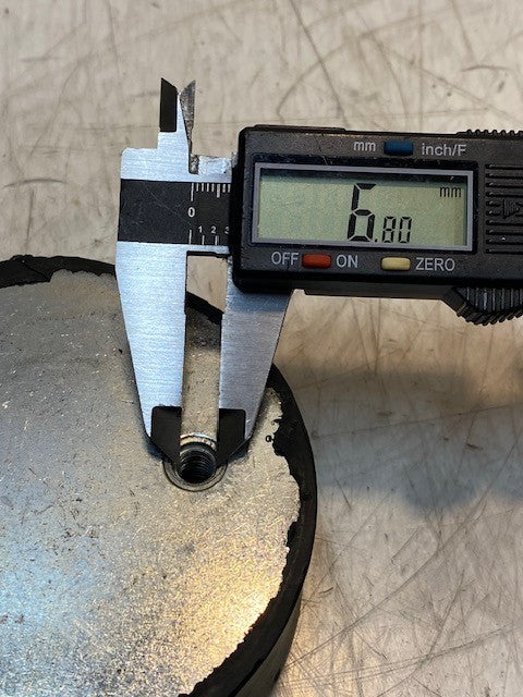 Rubber Buffer 2-Hole 4" OD 1-1/2" Thick 7mm Holes 2x60mm Bolt Pattern