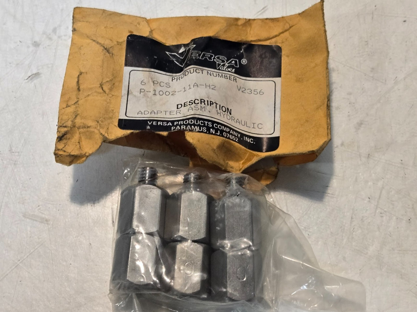 6 Quantity of Versa P-1002-11A-H2 Hydraulic Adapter Assembly | 1/8" (6 Qty)