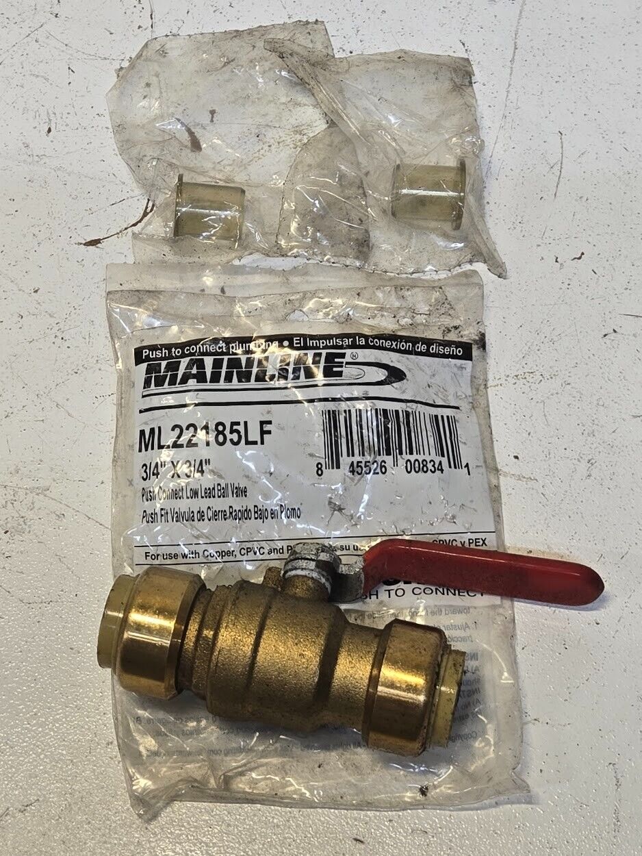 5 Quantity of Mainline ML22185LF 3/4"x3/4" Ball Valve 845526008341 (5 Quantity)