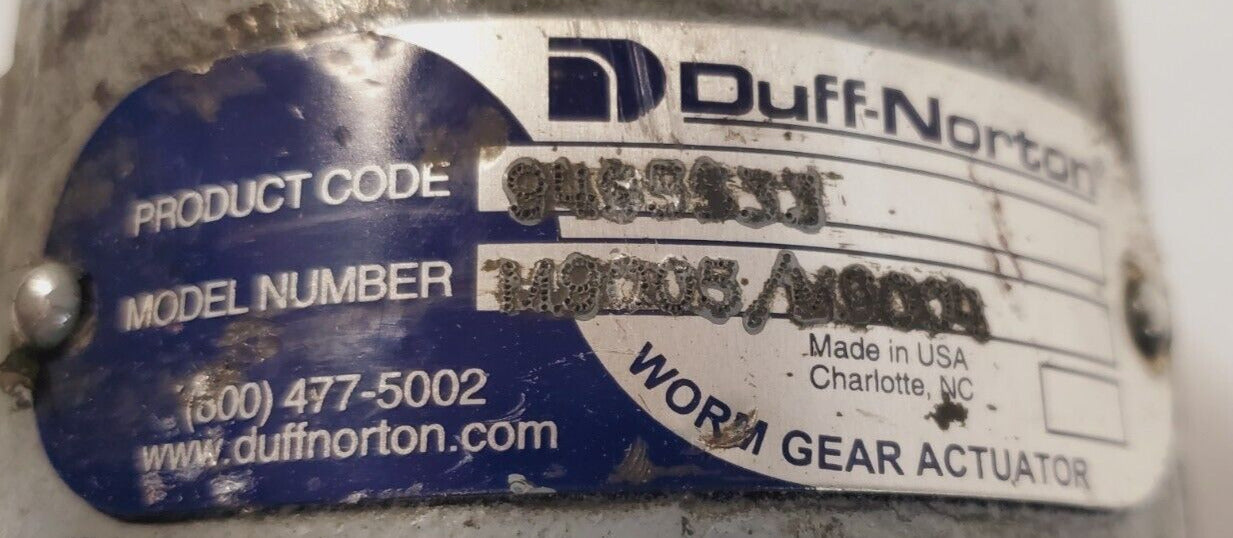 Duff Norton Worm Gear Actuator M9005/M9004 | M9005M9004 | M9005 M9004