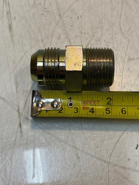 3 Qty of Hydraulic Flare Cone Male Connectors 2" L 16mm ID 26mm Thread (3 Qty)