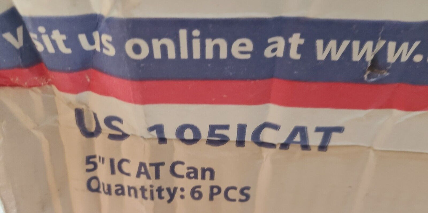 6 Qty of USA LIGHT 5" Air Tight IC Recessed Housings US-105ICAT (6 Qty)