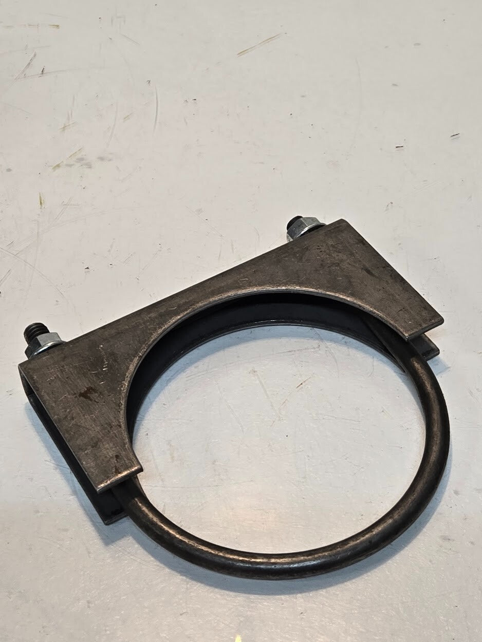 6 Quantity of 4" Exhaust Clamps 3/8" Threaded Ends 0.9lbs Each (6 Quantity)