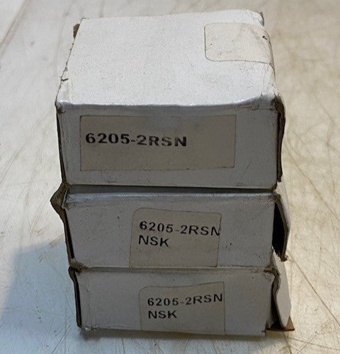 3 Quantity of NSK Ball Bearings 6205-2RSN | 590-051 | 25x52x15mm (3 Quantity)