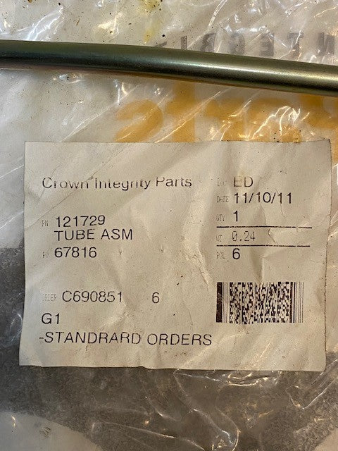 Crown 121729 Tube Assembly 10-3/4" Long