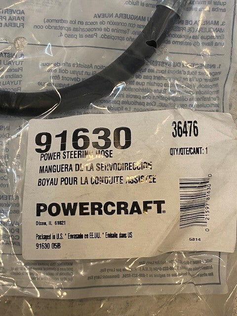 2 Quantity of Powercraft Power Steering Hose 91630 (2 Quantity)