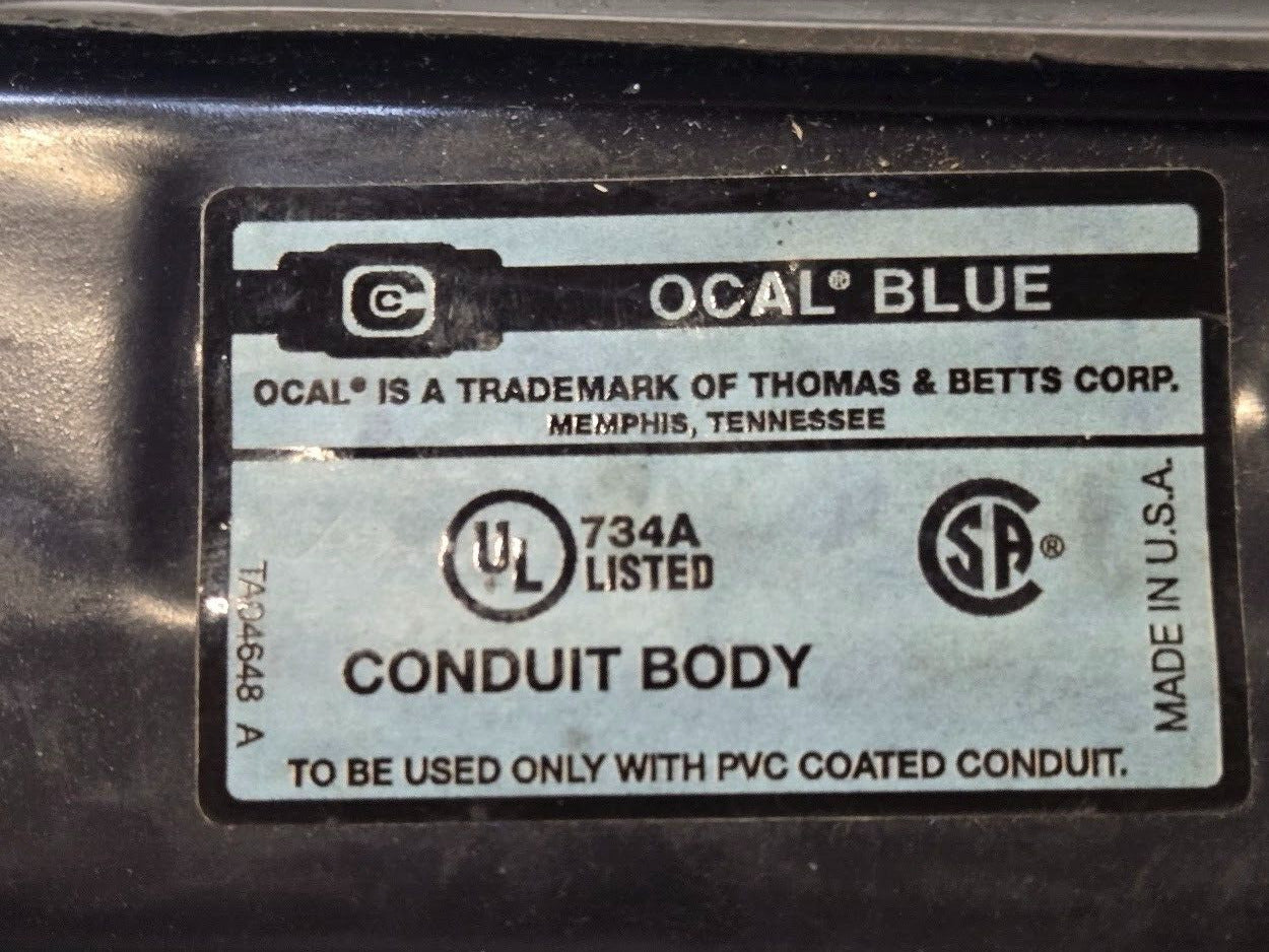 Thomas and Betts Ocal Blue Conduit Body TA04648 A Elbow