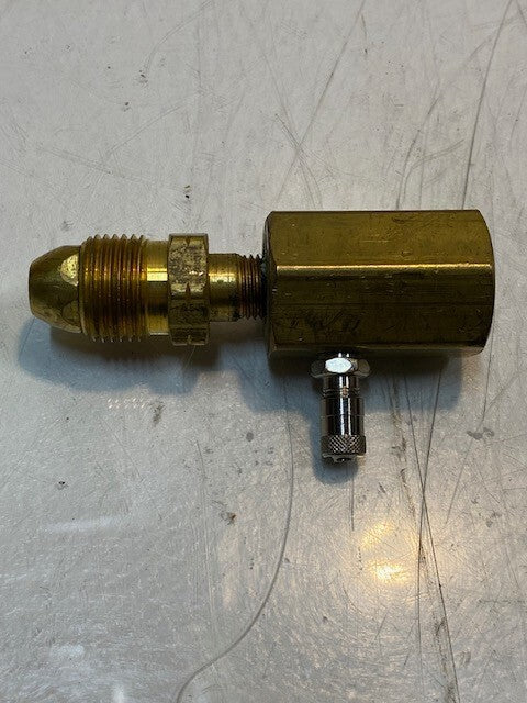 Propane Pressure Test Block Gauge Valve 3-1/2" L 9mm ID 29mm OD 20mm Thread