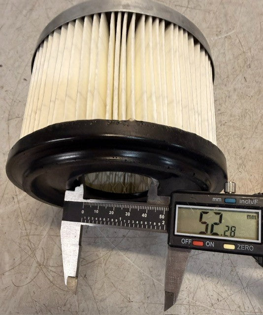 5 Quantity High Efficiency Cylindrical Air Or Vacuum Filter 4-3/4in Dia.