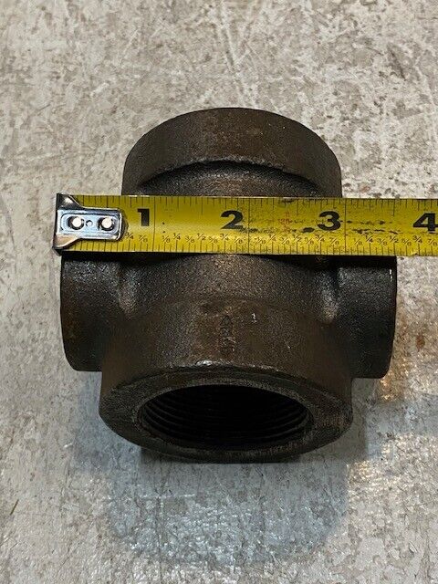 Cast Iron Cross Fitting 1 x 1x 1-1/2 x 1-1/2 | 3-1/2" Long 3-1/4" Wide