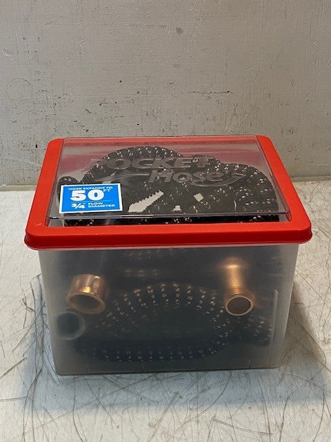 Pocket Hose Expands to 50ft 3/4" Flow Diameter