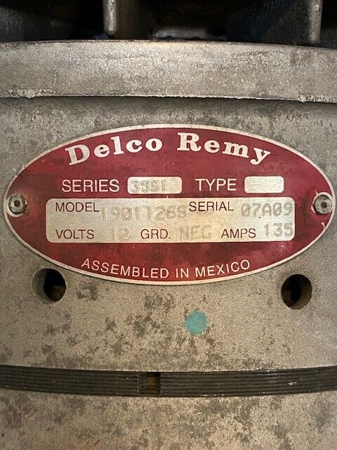 Delco Remy Alternator 19011268